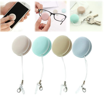 Picture of Macaron Mobile Phone Screen Cleaning,EffectivelyMobile Phone Screen Wipe Cleaning,Macaron Portable Keychain for Mobile Computer Electronic Devices Phone Screen Cleaner. (4pcs)