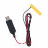 Picture of KHIOPNT LR03 AAA Battery Eliminator 1M USB Power Supply Cable Replace 1 to 4pcs AAA Battery (1.5V)