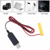 Picture of KHIOPNT LR03 AAA Battery Eliminator 1M USB Power Supply Cable Replace 1 to 4pcs AAA Battery (1.5V)