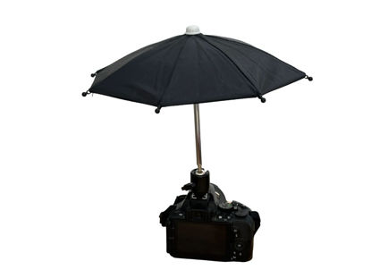 Picture of 360° Swivel Camera Umbrella with Hot Shoe Camera Rain Cover, Protector Sunshade, Daocaorenix Protects Camera from Rain