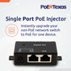 Picture of Poe Texas PoE Injector - Single Port Power Over Ethernet Passive PoE Adapter (PoE+ Small Injector Only)