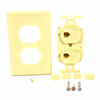 Picture of Leviton Duplex Ivory Flush Phone Jack 110-type Voice 4-wire Type 106 41364-IDI