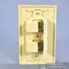 Picture of Leviton Duplex Ivory Flush Phone Jack 110-type Voice 4-wire Type 106 41364-IDI