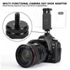 Picture of Hot Shoe Adapter 1/4 Inch Camera Hot Shoe Mount Adapter Tripod Screw for DSLR Camera Rig Cold Hotshoe Screw Accessory Attachment for Camera Flash Shoe to 1/4"-20 Male Post Adapter with Locking Disk