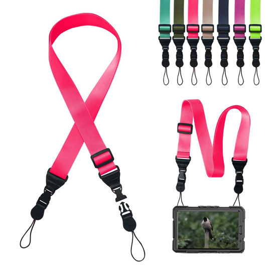 Picture of Gowjaw Adjustable Shoulder Strap:Comfortable iPad Strap Nylon Neck Lanyard for iPad/Samsung Tablet Case,Camera Binocular Crossbody Laptop Luggage Bag(Pink)