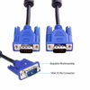 Picture of AISIBO HD15 15Pin Gold Plated DB15 VGA Male to Male Monitor Cable VGA to VGA TV Computer Monitor DVD Wire Cord (5 Ft Blue Connector)