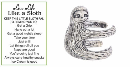 Picture of Ganz Get A Grip Sloth Gifts Charm Pocket Token with Story Card ~ 1 Token & Card