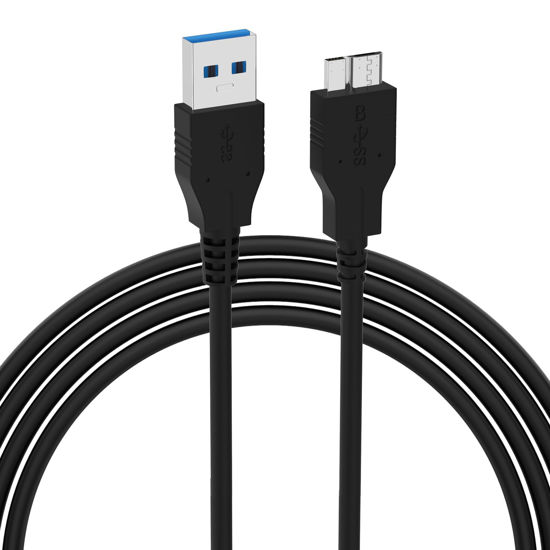 Picture of Zosvoses UC-E22 USB Cable Compatible with Nikon D800, D800E, D810, D810A, D850, D500, D5, Canon EOS 5DS, 5DSR, 5D Mark IV, 7D Mark II, FujiFilm GFX50S, X-T2, USB 3.0 A to Micro B Cord