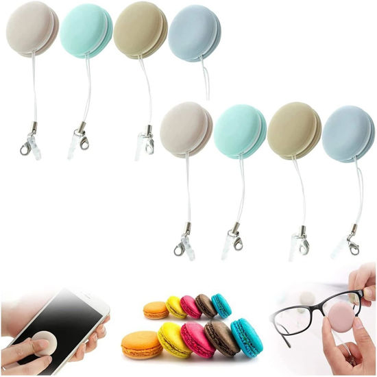 Picture of Zabernim-4 Screen Cleaner, Zabernim-4 Phone Cleaner, Zabernim Screen and Eyeglass Brush, Macaron Phone Screen Cleaner, Hoopliee Screen Cleaner, Creative Macaron Phone Screen Wipe Pendant (Color : 8pc