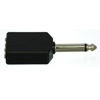 Picture of CESS 6.35mm 1/4 Inch Mono Male to 2 Female Splitter Adapter - 1/4 TS Male to Dual TS Female (2 Pack)