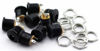 Picture of MEETOOT 10 Pack 5.5mm x 2.1mm 3 Pin Female DC Power Jack Panel Mount Screw Nut Kit DC Socket Electrical Plug