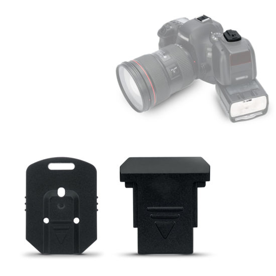 Picture of 2Pack Camera and Flash Hot Shoe Cover Cap for Canon Speedlite EL-1 EL-100 600EX II 430EX III on Canon Camera EOS R6 R5 R RP 7D Mark II 6D Mark II 5D Mark IV III 90D 80D 77D Rebel T8i T7 T7i SL3 SL2