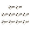 Picture of uxcell 10 Pieces M4 x 10mm TV Mount Screws, Computer TV LCD Monitor Stand Bracket Mounting Screws, Stainless Steel, Silver Tone