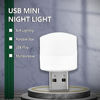 Picture of Linwnil USB Plug Lamp Computer Mobile Power Charging USB Small Book Lamps LED Eye Protection Reading Light Small Round Light Night Light(4 Warm Light)