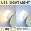 Picture of Linwnil USB Plug Lamp Computer Mobile Power Charging USB Small Book Lamps LED Eye Protection Reading Light Small Round Light Night Light(4 Warm Light)