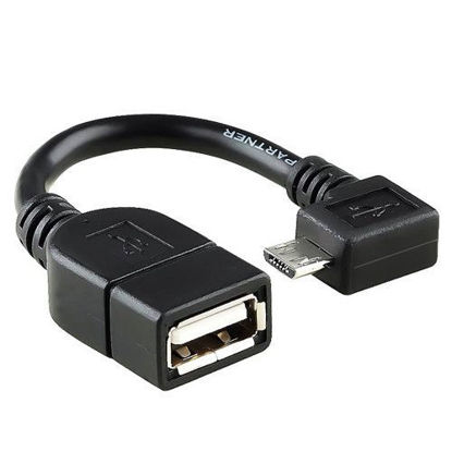 Picture of SANOXY Micro USB Right Angle OTG (On-The-Go) to USB 2.0 Adapter