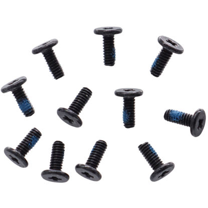 Picture of PartEGG 10pcs M2x5 mm Phillips Flat-Head Screws Replacement for Dell Lenovo ASUS Laptop Bottom case SATA Hard Drive Cooling Fan (Black)