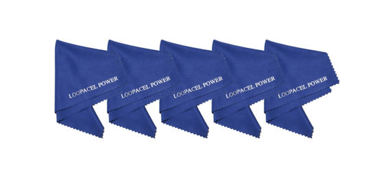 Picture of Loopacell 5 Dark Blue Microfiber Cleaning Cloths, for Tablets, LCD TVs, Cell Phones, Laptops, Cameras