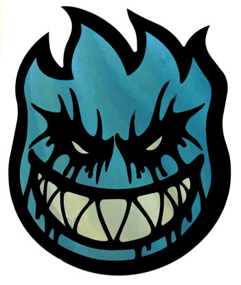 Picture of VATH Spitfire Flame Head Blue Mask Sticker 60mmW x 80mmH / 3 1/8H"x 2 3/8W" [C43]