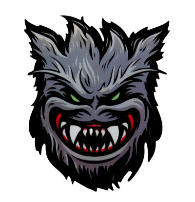 Picture of VATH Spitfire Flame Head Werewolf Sticker 60mmW x 72mmH / 2 7/8" H x 2 3/8" W [C57]