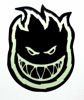 Picture of VATH Spitfire Flame Head Glow in The Dark Sticker 60mmW x 80mmH / 3 1/8" Hx 2 5/8" W [C55]