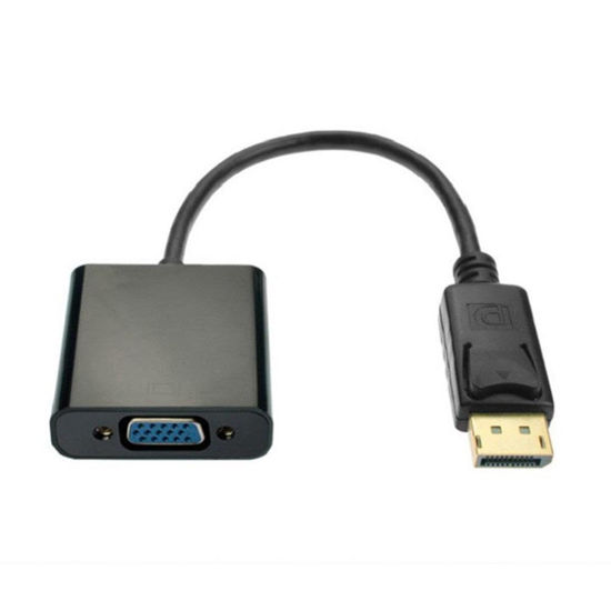 Picture of DisplayPort to VGA Adapter, Gold-Plated DP to VGA Adapter (Male to Female), for Computer, Desktop, Laptop, PC, Monitor, Projector, HDTV, 1080P