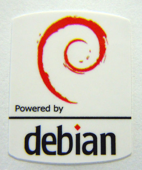 Picture of VATH Powered by Debian Linux Sticker 19 x 24mm [542]