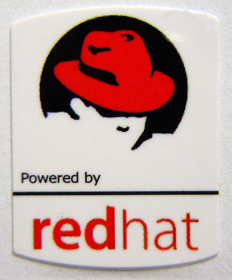 Picture of VATH Powered by redhat Linux Sticker 19 x 24mm [508]