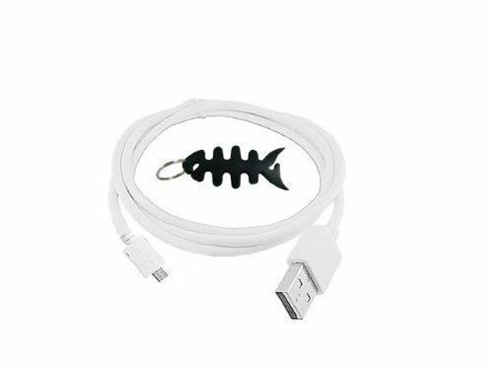 Picture of iShoppingdeals - for Barnes & Noble NOOK Simple Touch eBook Reader (BNRV300) WiFi USB Datal Sync Charging Cable Cord, White