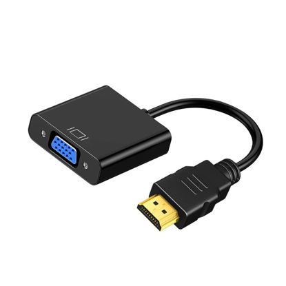 Picture of Generic HDMI to VGA Adapter, HDMI Male to VGA Female Converter for Computer, Projector, HDTV, Desktop, Laptop, PC, Monitor(black)