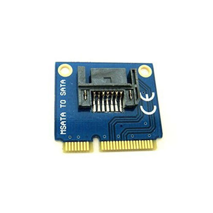 Picture of mSATA to SATA 7 Pin Adapter Low Profile Flat Version