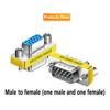 Picture of vga to vga 15 vga Connector、Null Modem Adapter Male to Male、Male to Female、vga Female to Female Adapter Extender Dual vga Adapter for 2 Monitors(5, Male to Female)