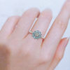 Picture of Women Artificial Zircon Ring Two-Piece Ring Inlaid Rhinestones Birthday Gift