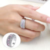 Picture of Women Artificial Zircon Ring Two-Piece Ring Inlaid Rhinestones Birthday Gift