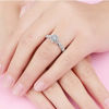 Picture of Women Artificial Zircon Ring Two-Piece Ring Inlaid Rhinestones Birthday Gift