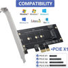 Picture of Black M.2 PCIe to PCIe 3.0 x1 NVMe Controller Expansion Card for M-Key M.2 SSD 2280/2260/2242/2230 Riser Card,Supports M2 NGFF PCI-e 3.0, 2.0,1.0 Memory Card Adapters Memory Card Accessories