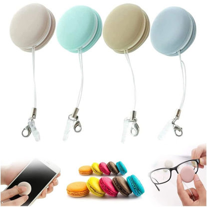 Picture of Zabernim-4 Screen Cleaner, Zabernim-4 Phone Cleaner, Zabernim Screen and Eyeglass Brush, Macaron Phone Screen Cleaner, Hoopliee Screen Cleaner, Creative Macaron Phone Screen Wipe Pendant (Color : 4pc