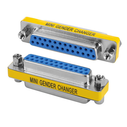 Picture of ENUODA 2 Pack Gender Changers 25 Pin Female to Female Adapter DB25 Coupler, Data Transfer and Device Connection for RS232 Serial Cables