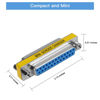 Picture of ENUODA 2 Pack Gender Changers 25 Pin Female to Female Adapter DB25 Coupler, Data Transfer and Device Connection for RS232 Serial Cables