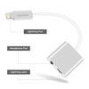 Picture of iPhone Headphone Adapter, Dual Lightning Adapter & Splitter, 2 in 1 Aux Headphone Jack Audio & Charge Cable Adapter, 3.5mm Lightning Adapter for iPhone7/7Plus/8/8Plus/X, Support iOS 11