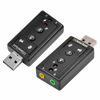 Picture of hudiemm0B USB Sound Card, DIMAN-HD02 External USB Virtual 7.1 Channel Sound Card Audio Adapter for Laptop