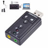 Picture of hudiemm0B USB Sound Card, DIMAN-HD02 External USB Virtual 7.1 Channel Sound Card Audio Adapter for Laptop