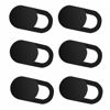 Picture of HOVTOIL 6Pcs Webcam Cover Ultra-Thin Webcam Covers Web Camera Sticker Cover Cap Compatible with Laptop MacBook Easy to Use Black