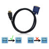 Picture of RUITEXUN HDMI to VGA Adapter Cable, HDMI Male to VGA Male Active Video Converter Cord Adapter Cable for PC DVD Player Laptop TV Projector Monitor