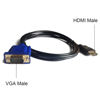 Picture of RUITEXUN HDMI to VGA Adapter Cable, HDMI Male to VGA Male Active Video Converter Cord Adapter Cable for PC DVD Player Laptop TV Projector Monitor