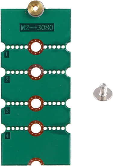 Picture of Green M2 NGFF NVME for M.2 Extended Transfer Card 2230 2242 2260 to 2280 Aircraft M2 Change Long Size NVME NGFF for M.2 SSD Ad 2242 to 2280 Adapter