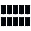 Picture of GSHLLO 10 Pcs Plastic Film Canister Holder Empty Film Roll Case Camera Reel Containers Small Accessories Storage Organizer with Caps Black