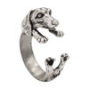 Picture of 2023 New Dachshunds Pet Dog Animal Ring Fashion Jewelry Sausage Dog Punk Open Adjustable Ring Sausage Dog Open Trend Ring Note Rings (Sliver, One Size)