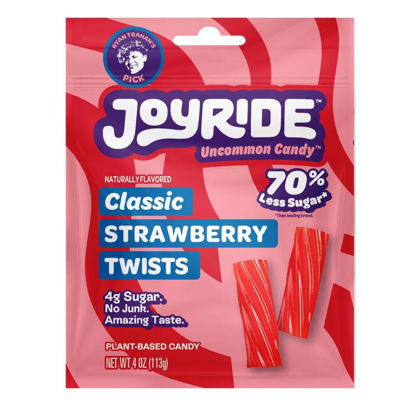 Picture of Joyride Sweets Candy Strawberry Twists Licorice - 4oz - 70% Less Sugar.