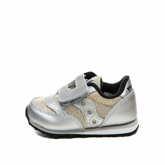 Picture of Saucony Unisex-child Baby Jazz Hook & Loop Seasonal Sneaker, Silver Sparkle, 6.5 M - Size: 6.5 Little Kid